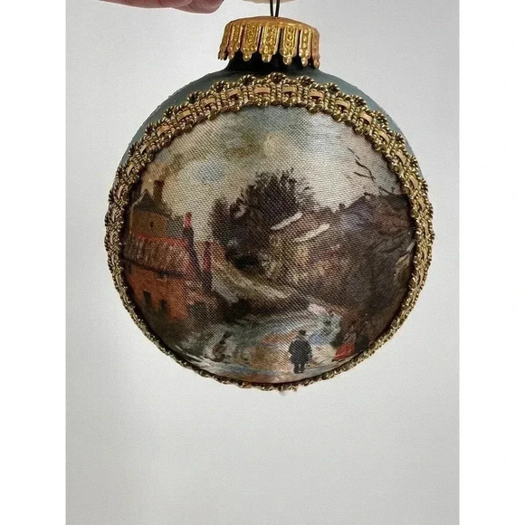 Christmas by Krebs Santa on Silk 1897 BULLER CLOS Ornament Hand Decorated 1992 - Picture 14 of 16